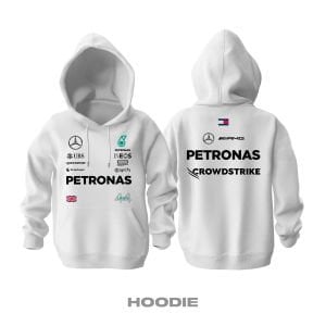 AMG Petronas F1 Team: W15 White Edition Kapüşonlu Hoodie