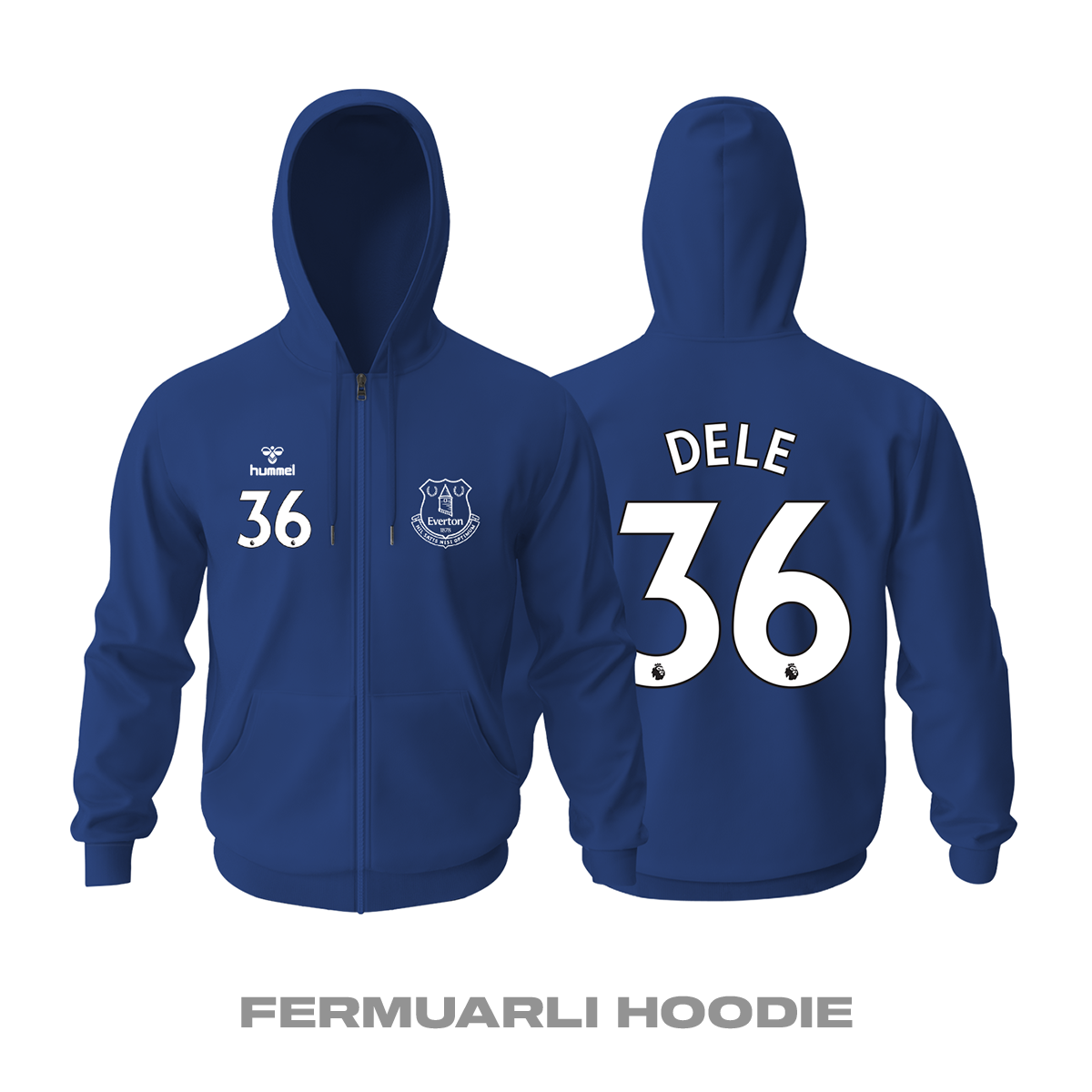 Everton: Home Edition 2021/2022 Fermuarlı Kapüşonlu Hoodie