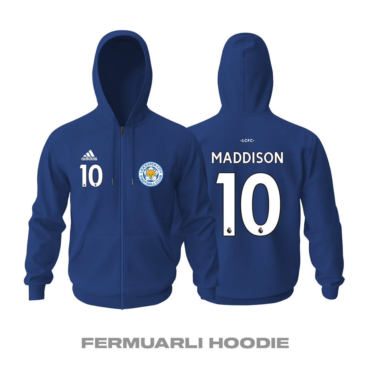 Leicester City Home Edition 2021 2022 Fermuarl Kapu onlu Hoodie