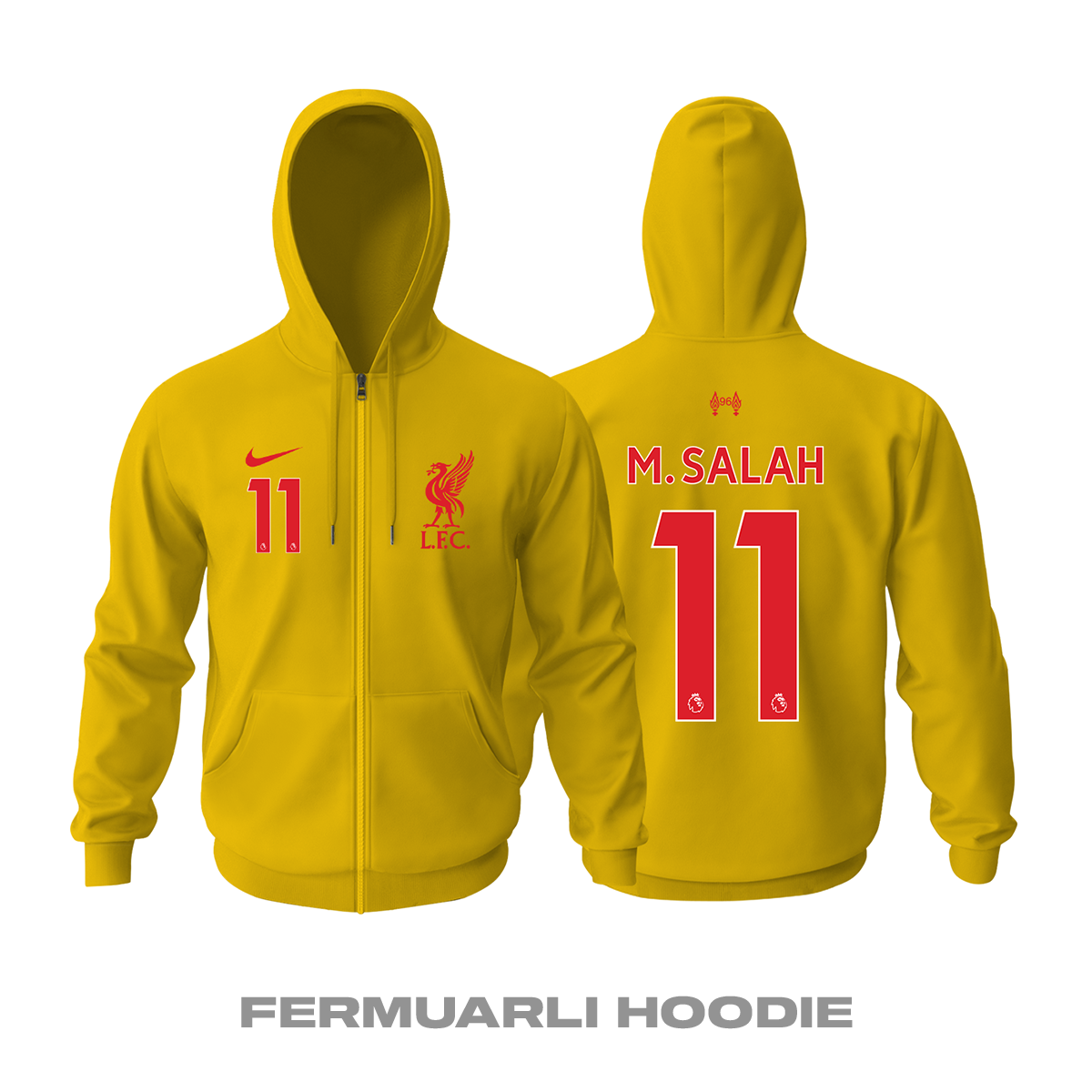 Liverpool: Third Edition 2021/2022 Fermuarlı Kapüşonlu Hoodie