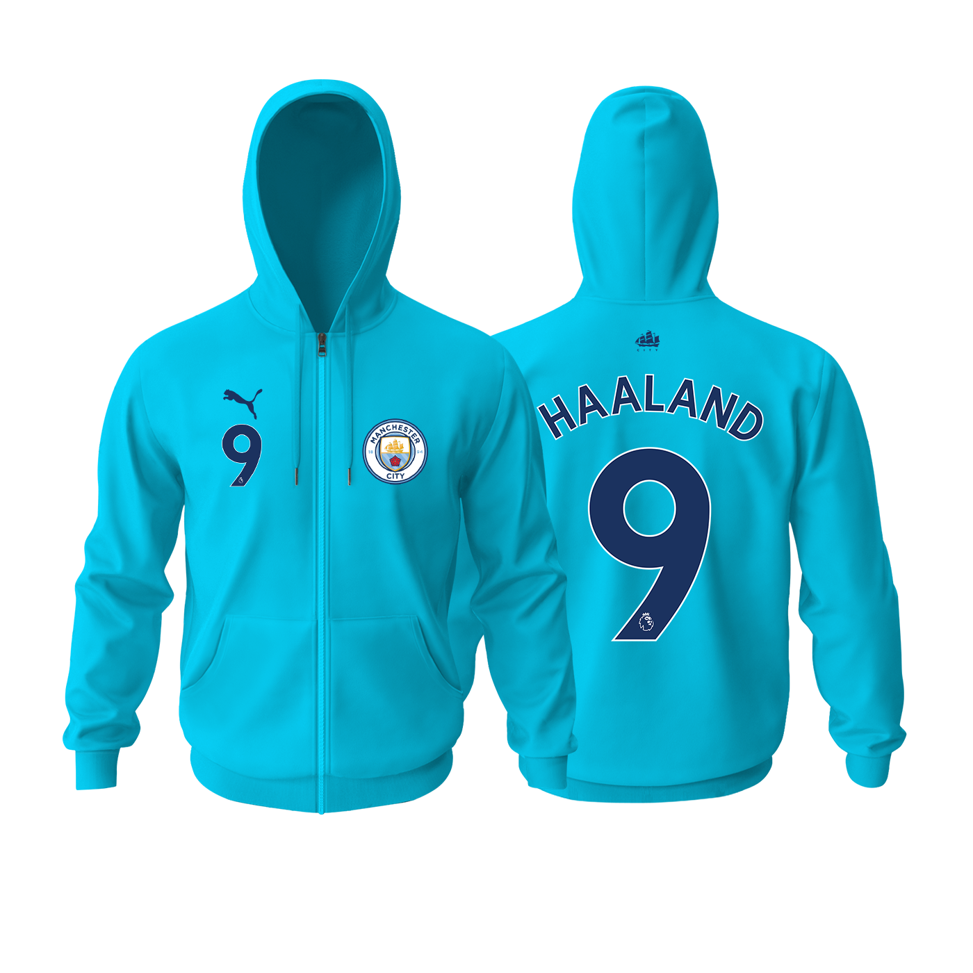 Manchester City: Home Edition 2022/2023 Fermuarlı Kapüşonlu Hoodie