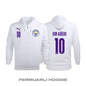 Manchester City: Third Edition 2020/2021 Fermuarlı Kapüşonlu Hoodie