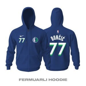 Dallas Mavericks: City Edition 2022/2023 Fermuarlı Kapüşonlu Hoodie