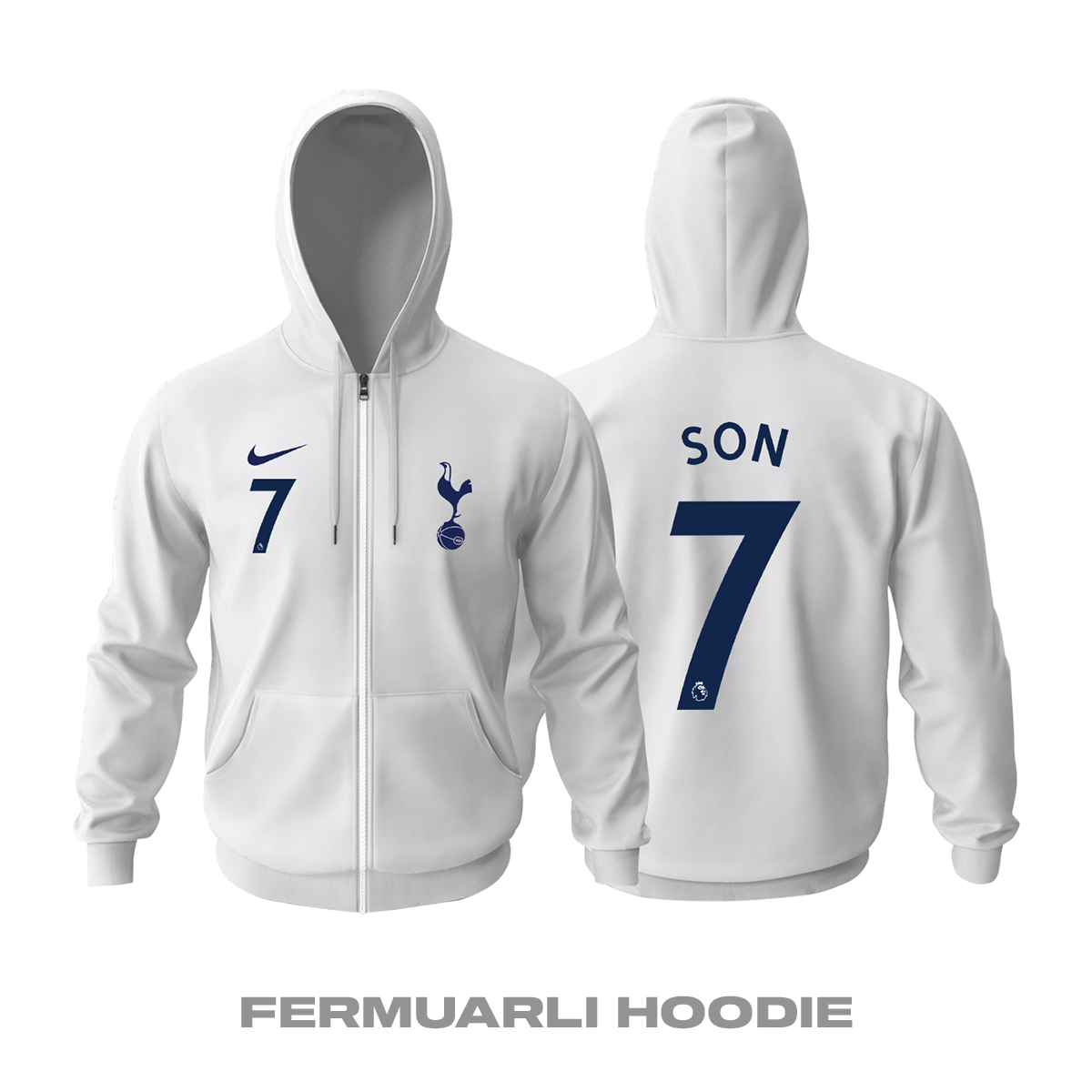 Tottenham Hotspur: Home Edition 2021/2022 Fermuarlı Kapüşonlu Hoodie