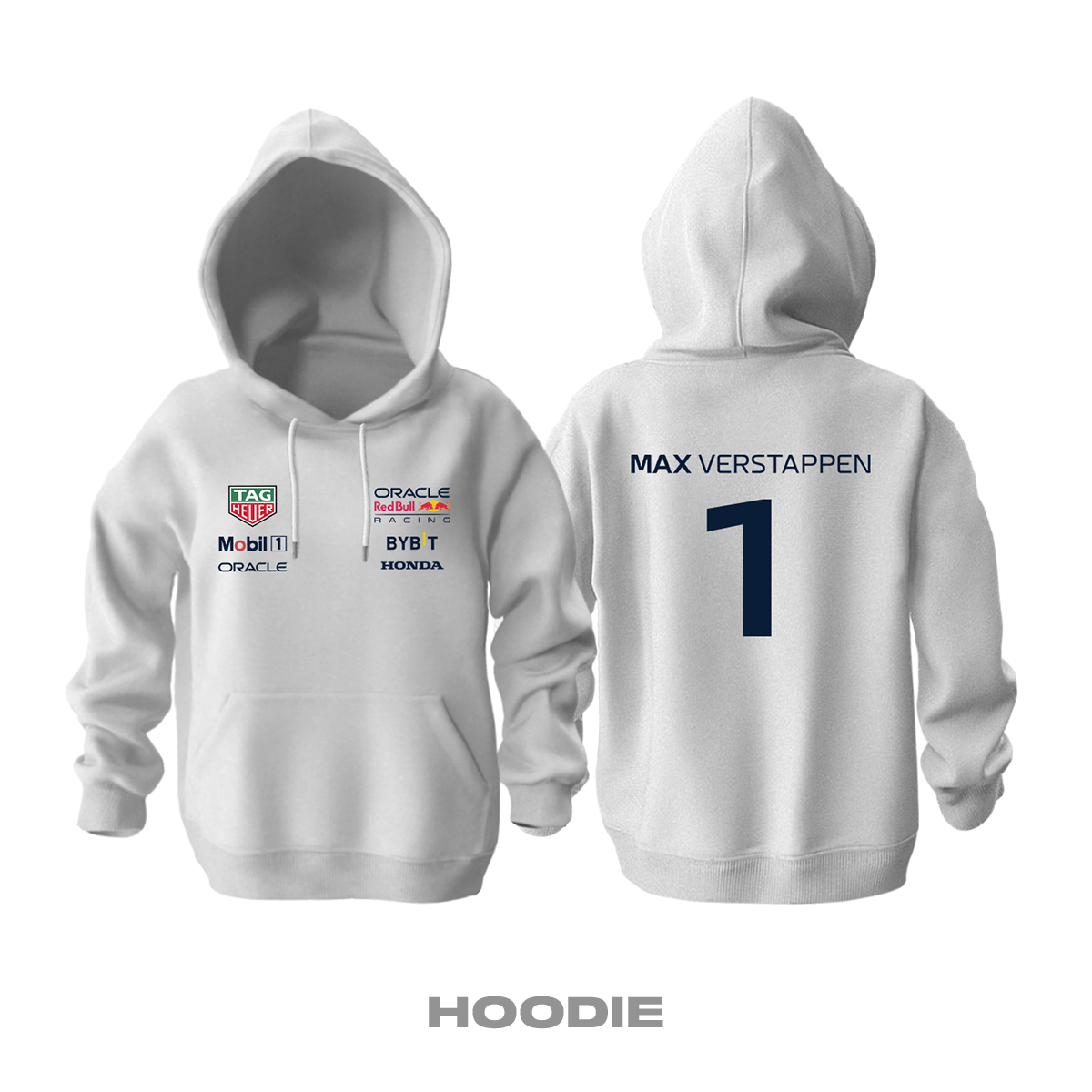 Oracle Racing: White Crew Edition 2023 Kapüşonlu Hoodie