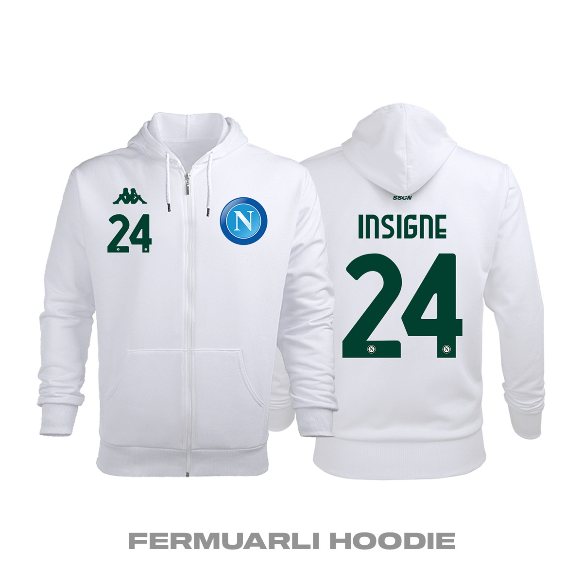 Napoli: Away Edition 2020/2021 Fermuarlı Kapüşonlu Hoodie