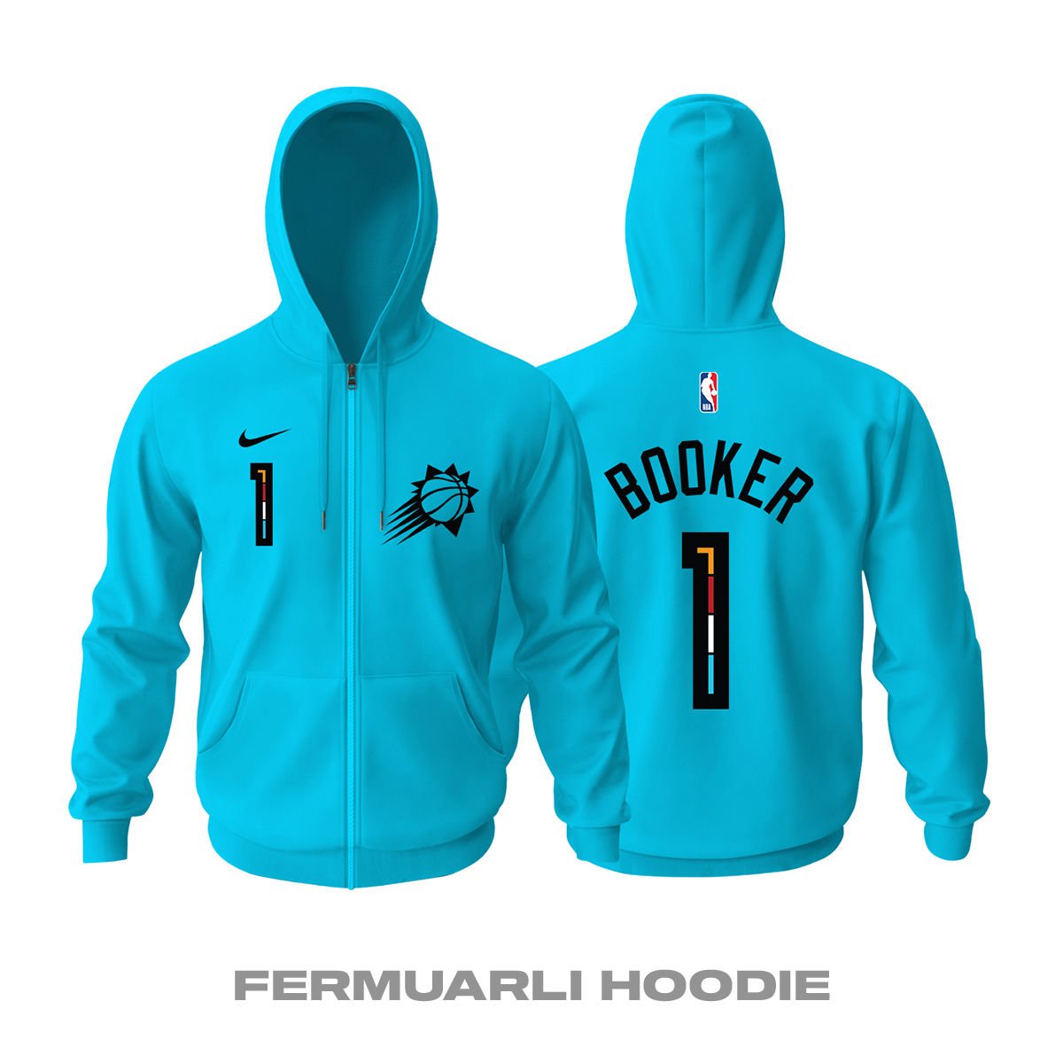 Phoenix Suns: City Edition 2022/2023 Fermuarlı Kapüşonlu Hoodie