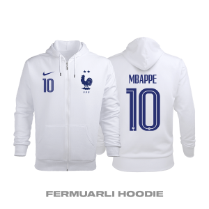 Fransa: Away Edition 2019/2020 Fermuarlı Kapüşonlu Hoodie