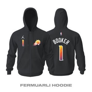 Phoenix Suns: Statement Edition 2022/2023 Fermuarlı Kapüşonlu Hoodie