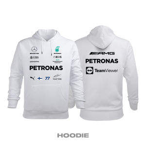 AMG Petronas F1 Team: White Edition 2021 Kapüşonlu Hoodie