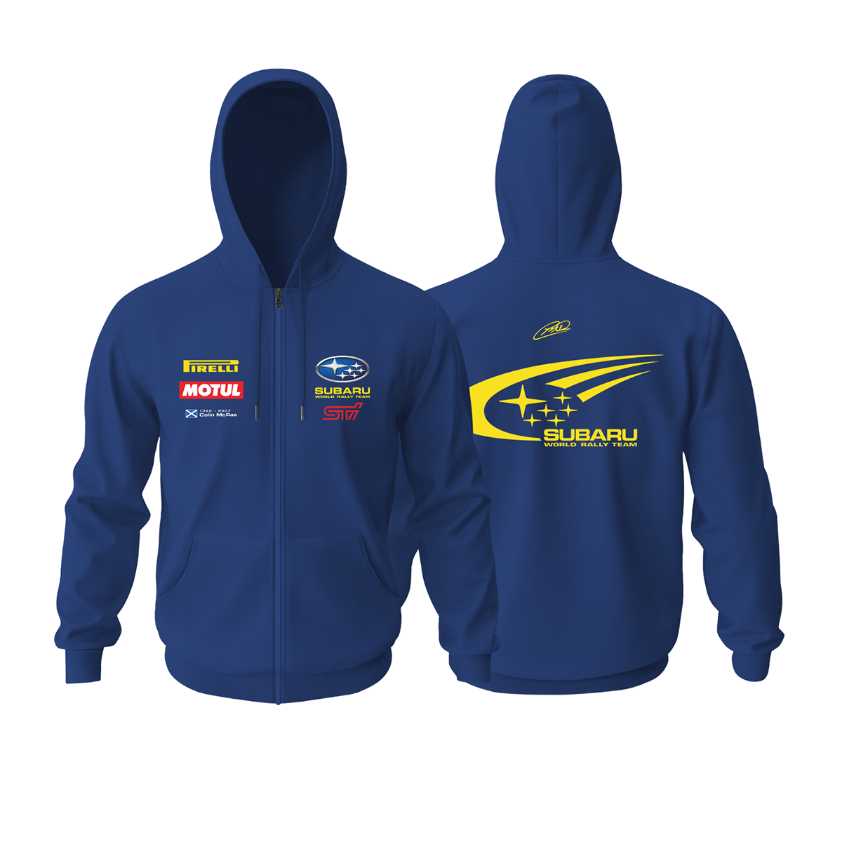 Subaru: WRC Navy Edition 2023 Fermuarlı Kapüşonlu Hoodie