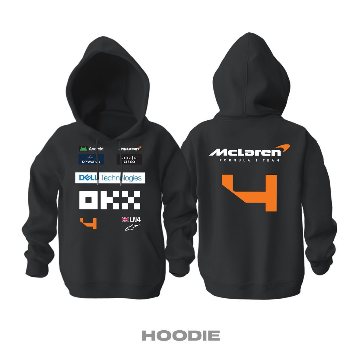 McLaren F1 Team: MCL38 - Black Edition Kapüşonlu Hoodie