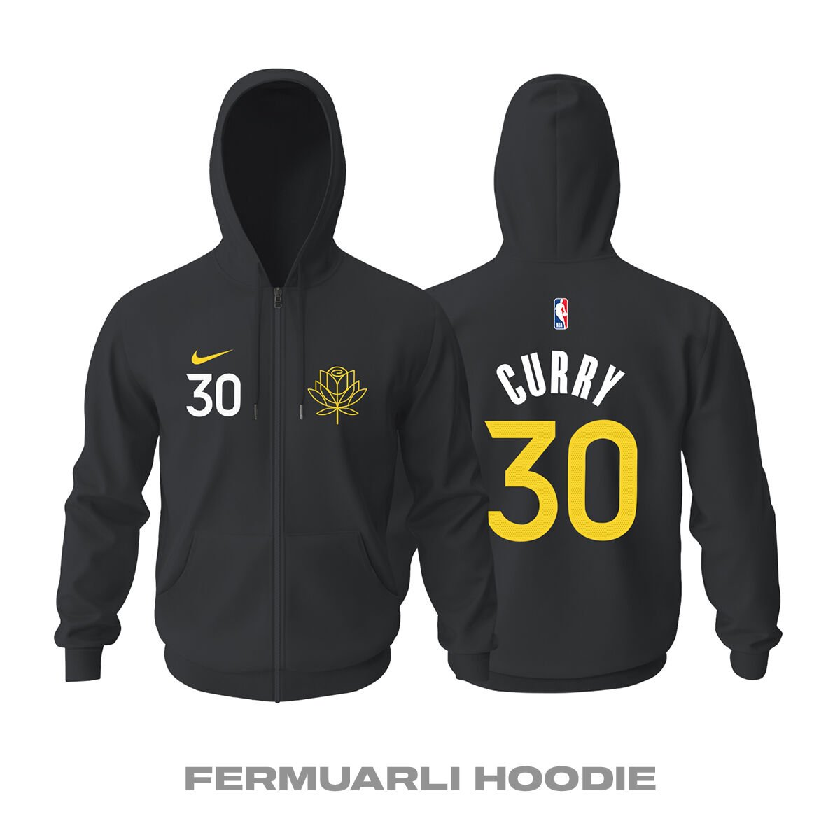 Golden State Warriors: City Edition 2022/2023 Fermuarlı Kapüşonlu Hoodie