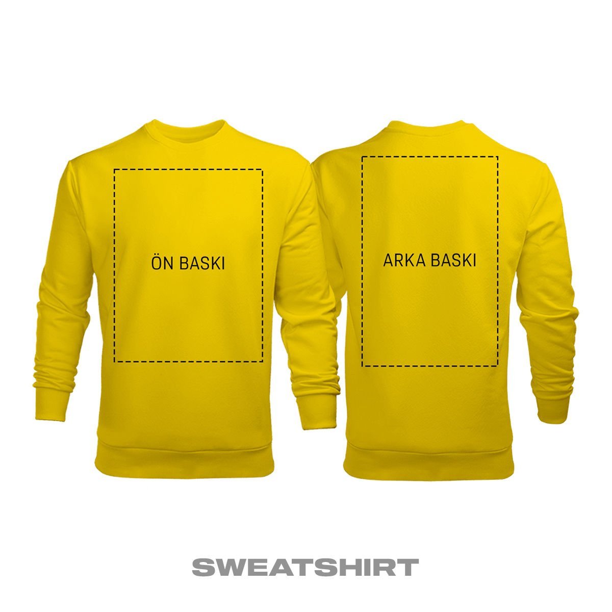 Kişisel Baskı - Sarı Sweatshirt