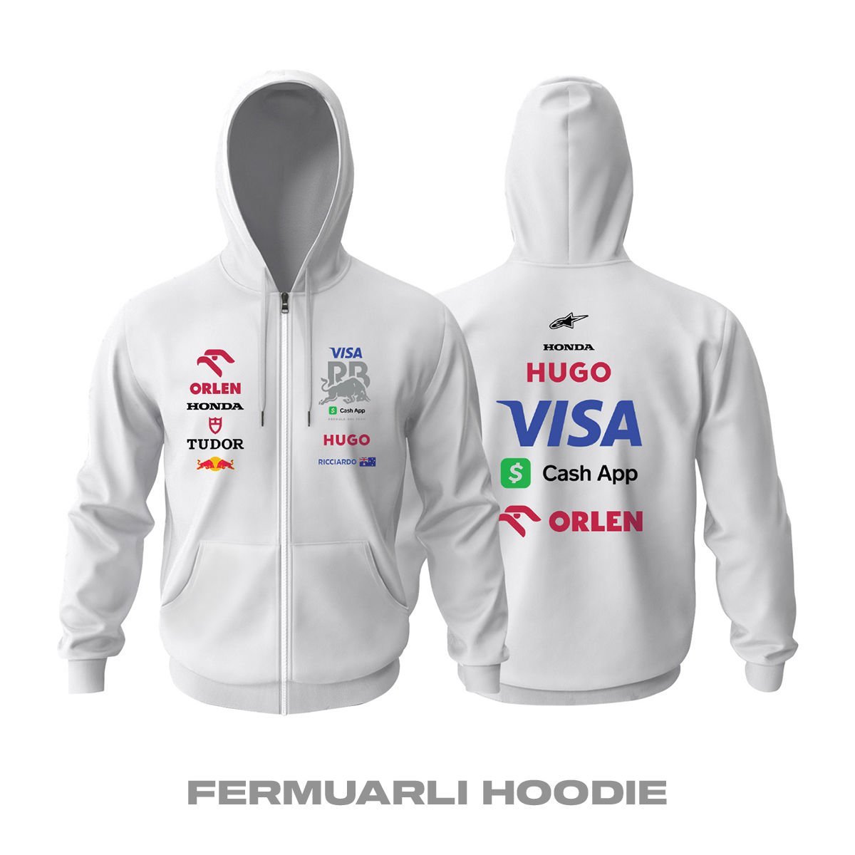 Visa Cash App RB - VCARB 01 Edition Fermuarlı Hoodie