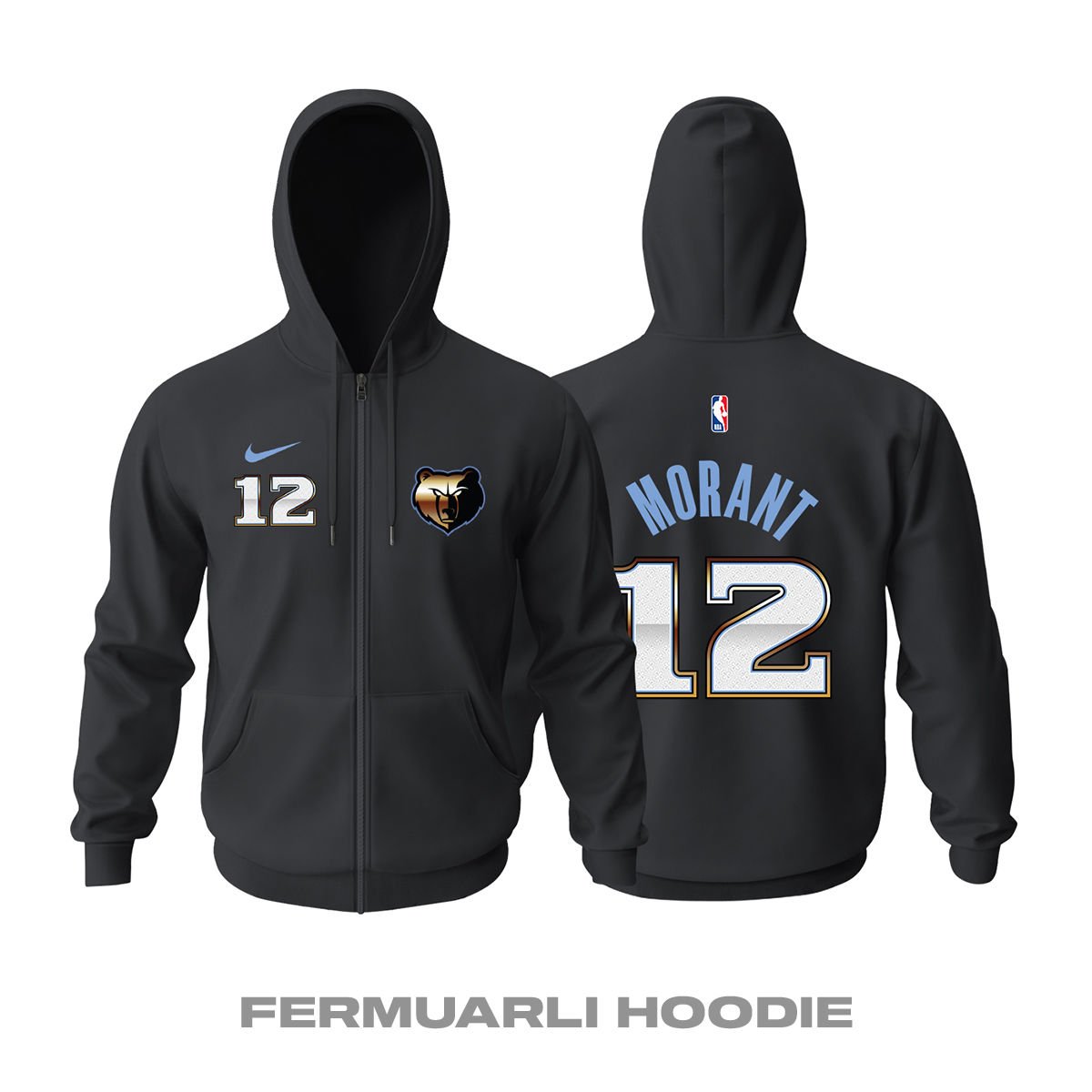 Memphis Grizzlies: City Edition 2022/2023 Fermuarlı Kapüşonlu Hoodie