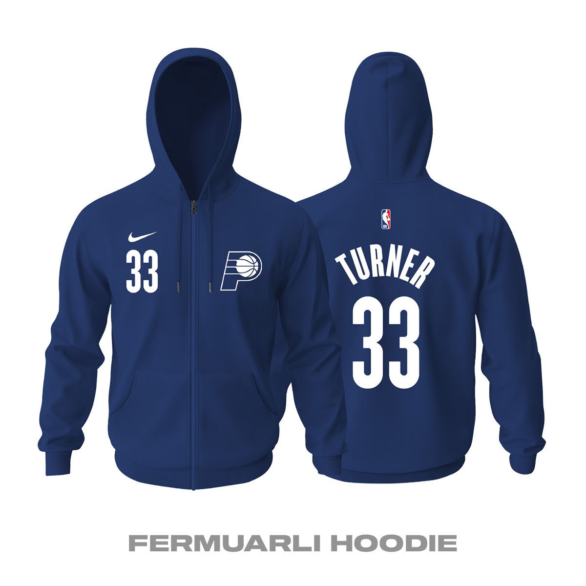 Indiana Pacers: City Edition 2022/2023 Fermuarlı Hoodie