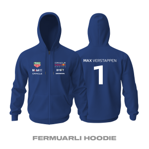 Oracle Racing: Navy Crew Edition 2023 Fermuarlı Kapüşonlu Hoodie