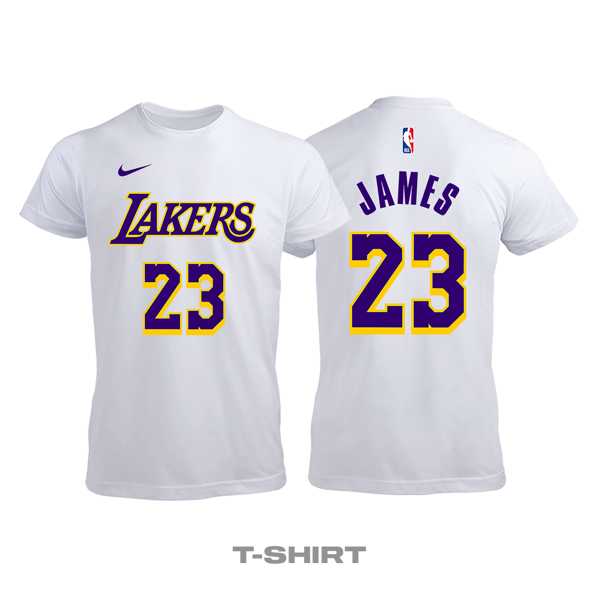 T shirt lakers blanc deals