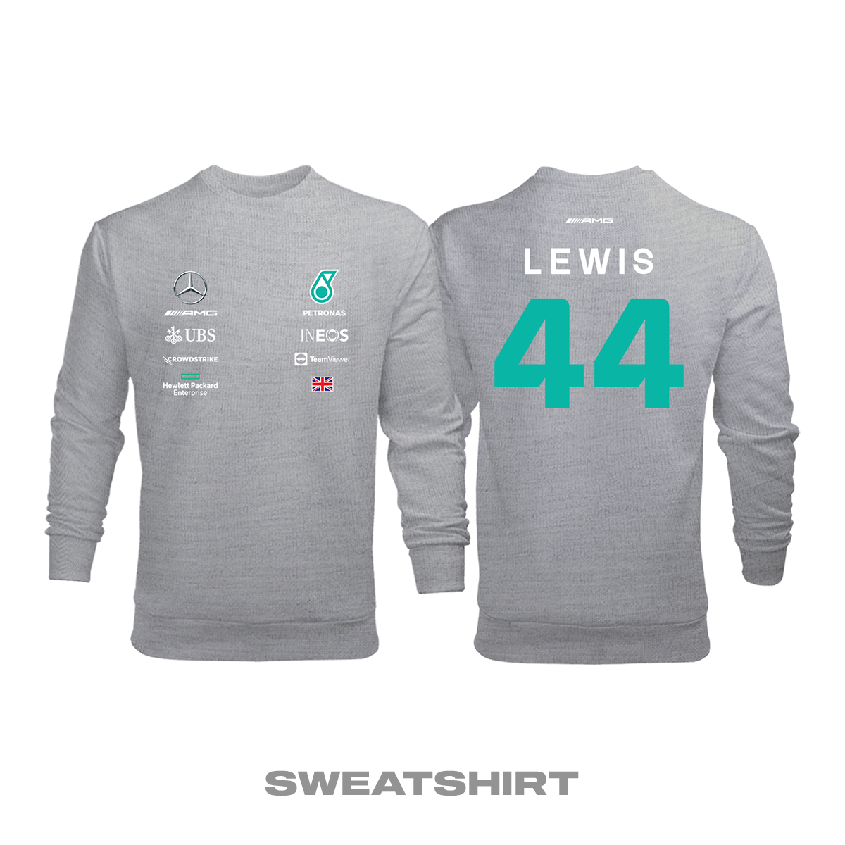 AMG Petronas F1 Team: Grey Crew Edition 2023 Sweatshirt