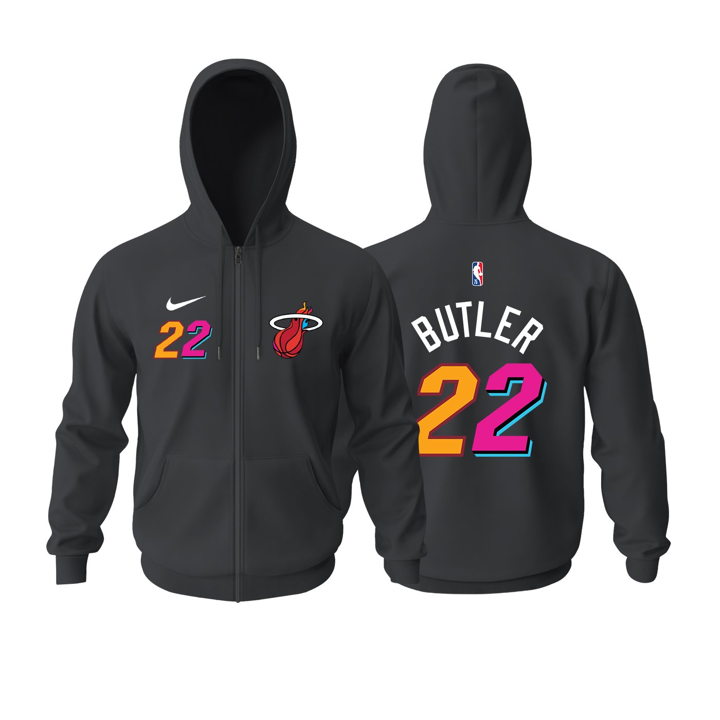 Miami Heat: City Edition 2021/2022 Fermuarlı Kapüşonlu Hoodie