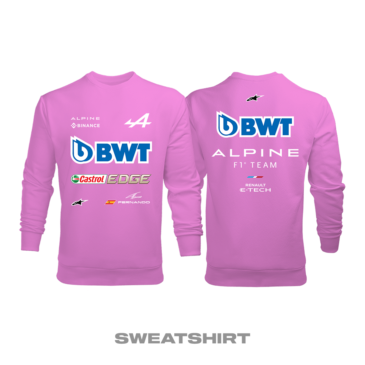 Alpine F1 Team: Pink Edition 2022 Sweatshirt L - (Oversize istiyorsan not kısmına yaz)