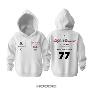 Alfa Romeo Racing: White Crew Edition 2023 Kapüşonlu Hoodie