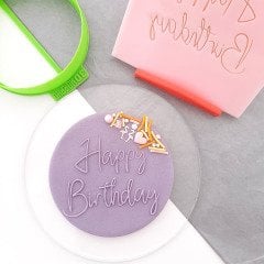 Happy Birthday-10 Kabartma Baskı