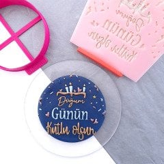 Doğum Günün Kutlu Olsun Kabartma Baskı