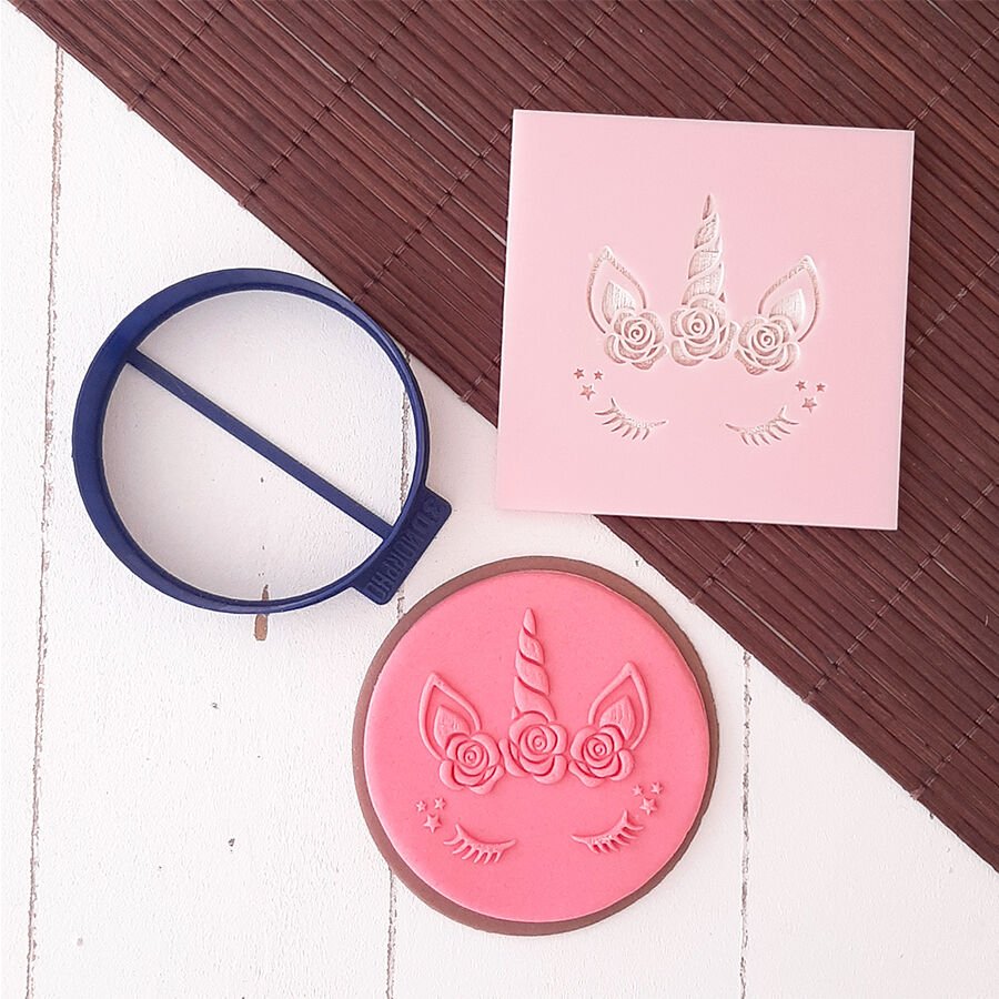 Gül Unicorn Kabartma Baskı