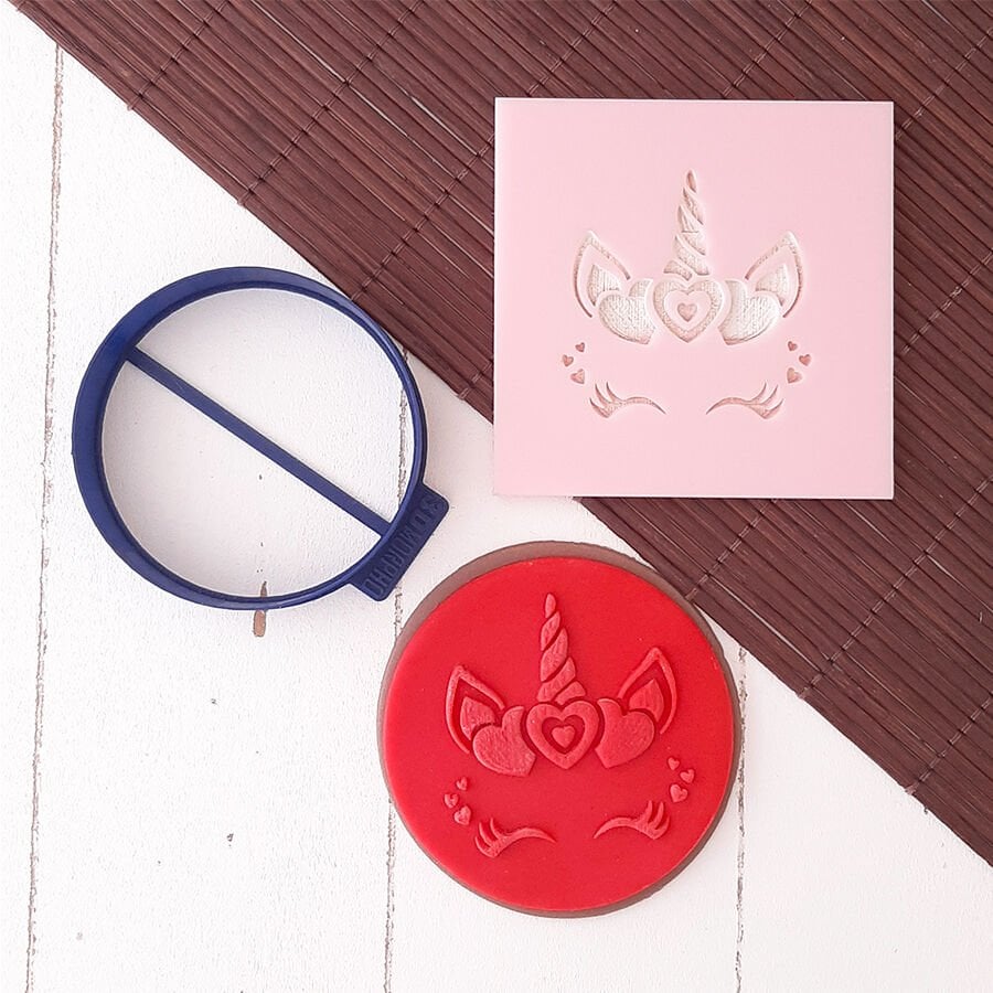 Kalp Unicorn Kabartma Baskı