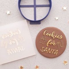 Cookies For Santa Yılbaşı Kabartma Baskı