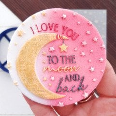 Love You To The Moon And Back - 1 Kabartma Baskı