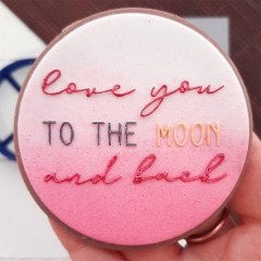 Love You To The Moon And Back - 2 Kabartma Baskı
