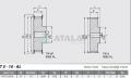 Poulie de distribution 24-T5-10F-AL