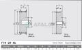 Poulie de distribution 20-T10-25F-AL