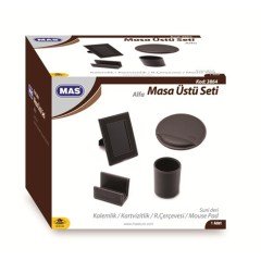 MAS Derı Masaüstü Setı Alfa (Siyah)