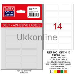 TANEX OFİS ETİKETİ OFC-113 BEYAZ