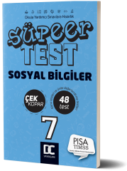 7. SINIF SÜPER TEST ÇEK KOPAR  SOSYAL DC YAYINLARI 2020