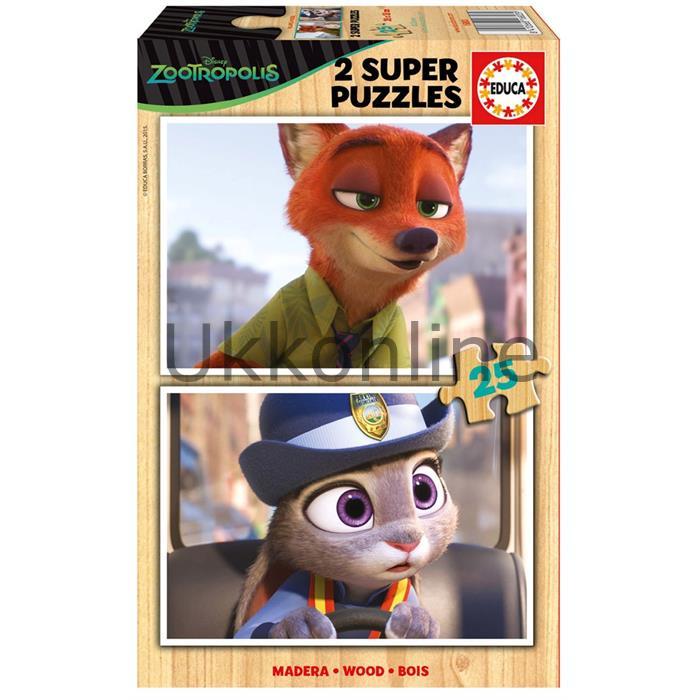 Educa 16803 2x25 Parça Zootropolis Puzzle 16803