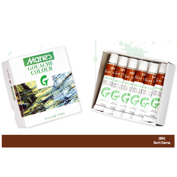 MARİES GUAJ BOYA 684 12 ml BURNT SİENNA