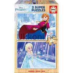 Educa 2x25 Parça Disney Frozen Ahşap Çocuk Yapboz 16801