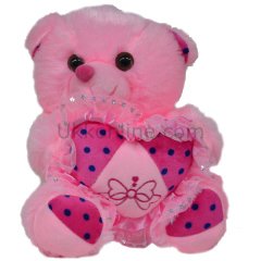 1510052 PELUŞ KALPLİ AYI 28CM