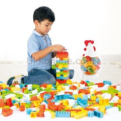 5129 TAVUK RENKLİ BLOKLAR 45 PARÇA TORBA