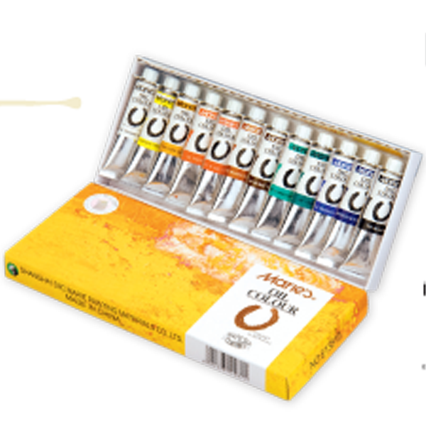 MARİES YAĞLI BOYA E1381 12 RENK 12 ML
