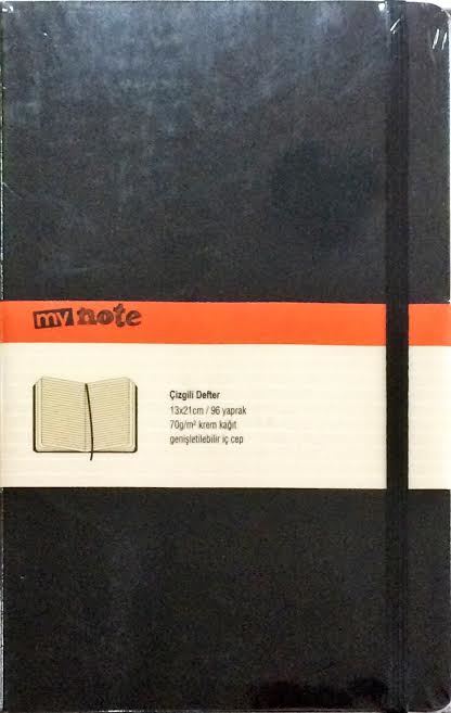 MYN100-B-Ç MYNOTE CASE 13X21 DEFTER  96 YP ÇİZGİLİ SİYAH
