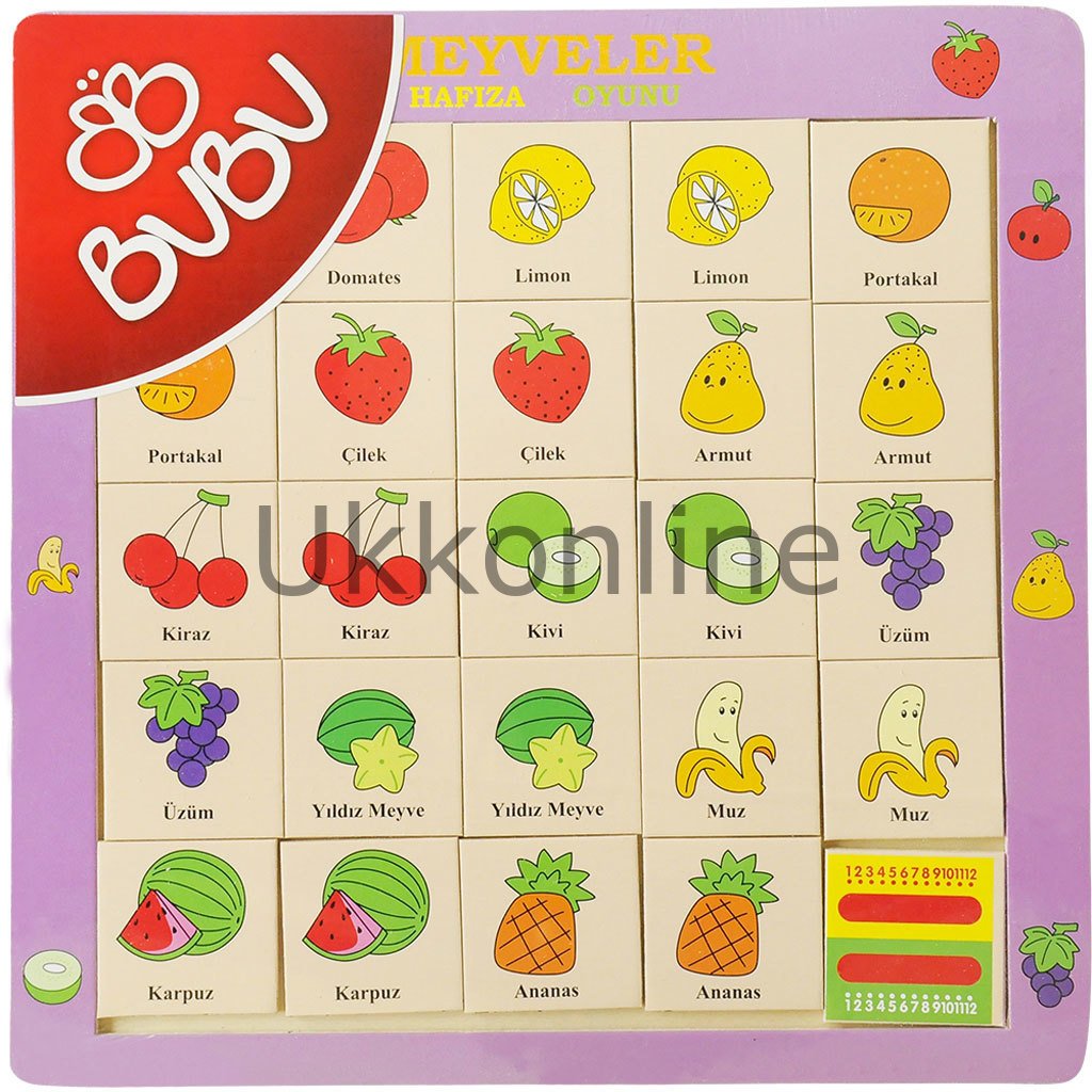 BU-BU AHŞAP PUZZLE MEYVELER HAFIZA OYUNU