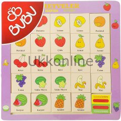 BU-BU AHŞAP PUZZLE MEYVELER HAFIZA OYUNU