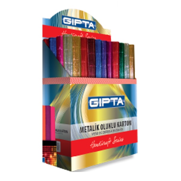 GIPTA OLUKLU KARTON RENKLİ METALİK 50-70 50 Lİ