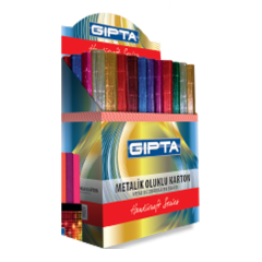GIPTA OLUKLU KARTON RENKLİ METALİK 50-70 50 Lİ